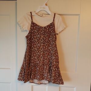 Jessica Simpson Ivory Ribbed Toddler Tee Dress - 3T
